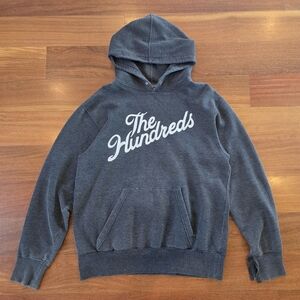 Vintage Y2K The Hundreds Original Logo Spellout Hoodie Size L Distressed